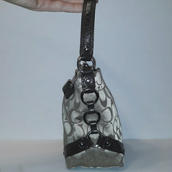 Coach Carly Signature Sateen Top handle demi Bag - Picture 5 of 8